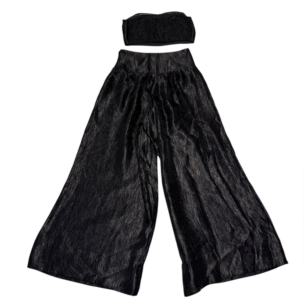 Free People Evelyn Set Size Small in Black Satin - Picture 6 of 7